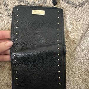 Black Kate Spade Stud Wallet (barely used)